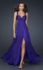 Purple Sheer Two Strap Long Prom Dress La Femme 15148.jpg