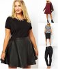 Alice and You plus size faux leather dress pencil skirt high waist pants.jpg