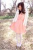 pleated-peach-forever-21-dress-bow-cream-forever-21-cardigan_400.jpg