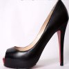 Christian Louboutin Black Leather With Red Toe Pump_G_1313817766294.jpg