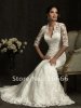 V-neck-long-Sleeve-Bridal-wedding-Gown-3-4-Sleeve-lace-Bride-Weddings-Button-zipper-Mermaid.jpg