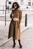 02-a-brown-dress-with-long-sleeves-an-asymmetric-skirt-a-blush-bag-and-fuchsia-sock-boots.jpg