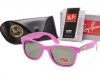 Ray Ban 4105 Folding Wayfarer Sunglasses Pink Grey Lens.jpg