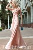 Rhinestone Floor Length Ruched Flower One Shoulder Elegant Coral Flowers Prom Dresses.jpg